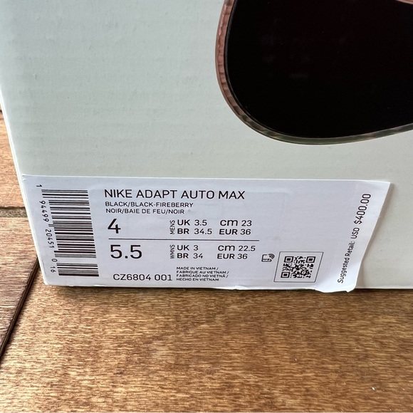 Nike Adapt Auto Max Black Fireberry Volt - Picture 10 of 10